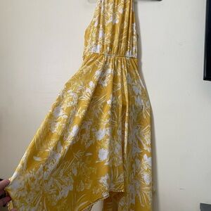 Floral Yellow Midi Dress